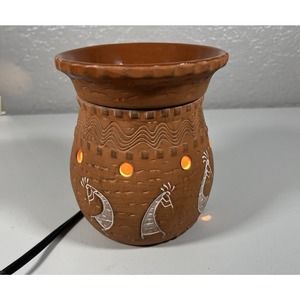 Kokopelli Full Size Terracotta Scentsy Wax Warmer. (Discontinued/Retired Model)